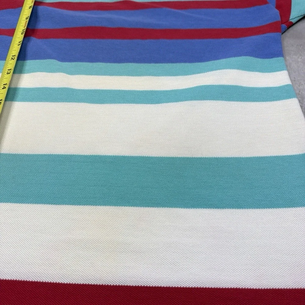 Vintage Polo By Ralph Lauren Multicolor Block Striped Polo Mens M Pony Y2K